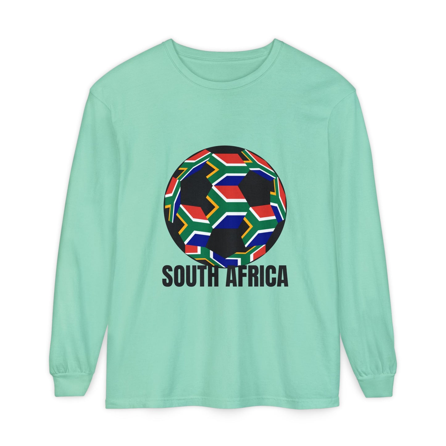 South Africa Fan Specialty Soccer Ball Design Long Sleeve Shirt