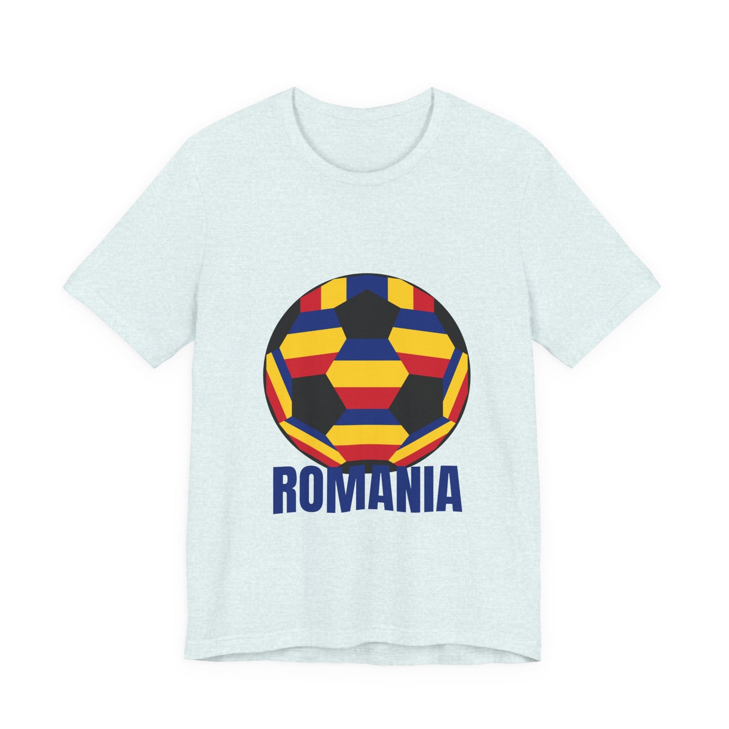 Romania Fan Specialty Soccer Ball Design T Shirt