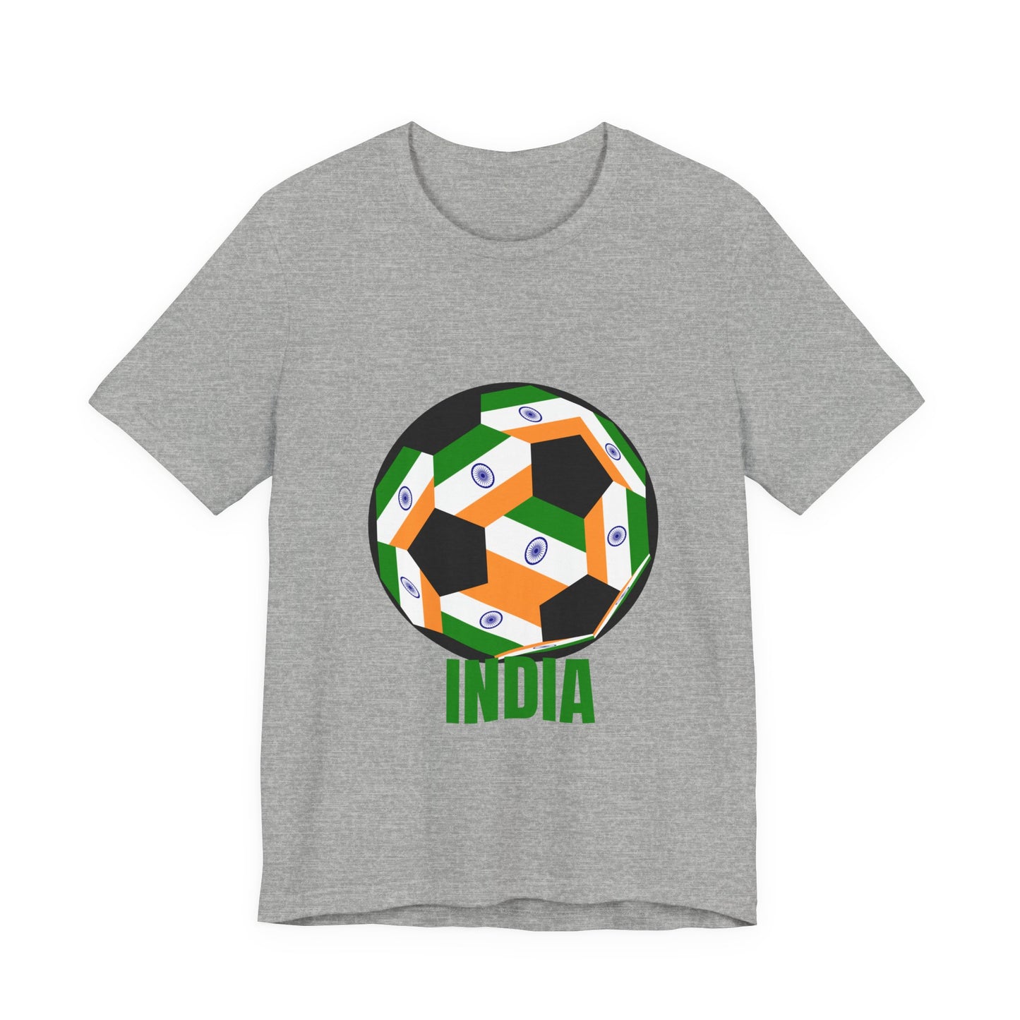 India Fan Specialty Soccer Ball Design T Shirt