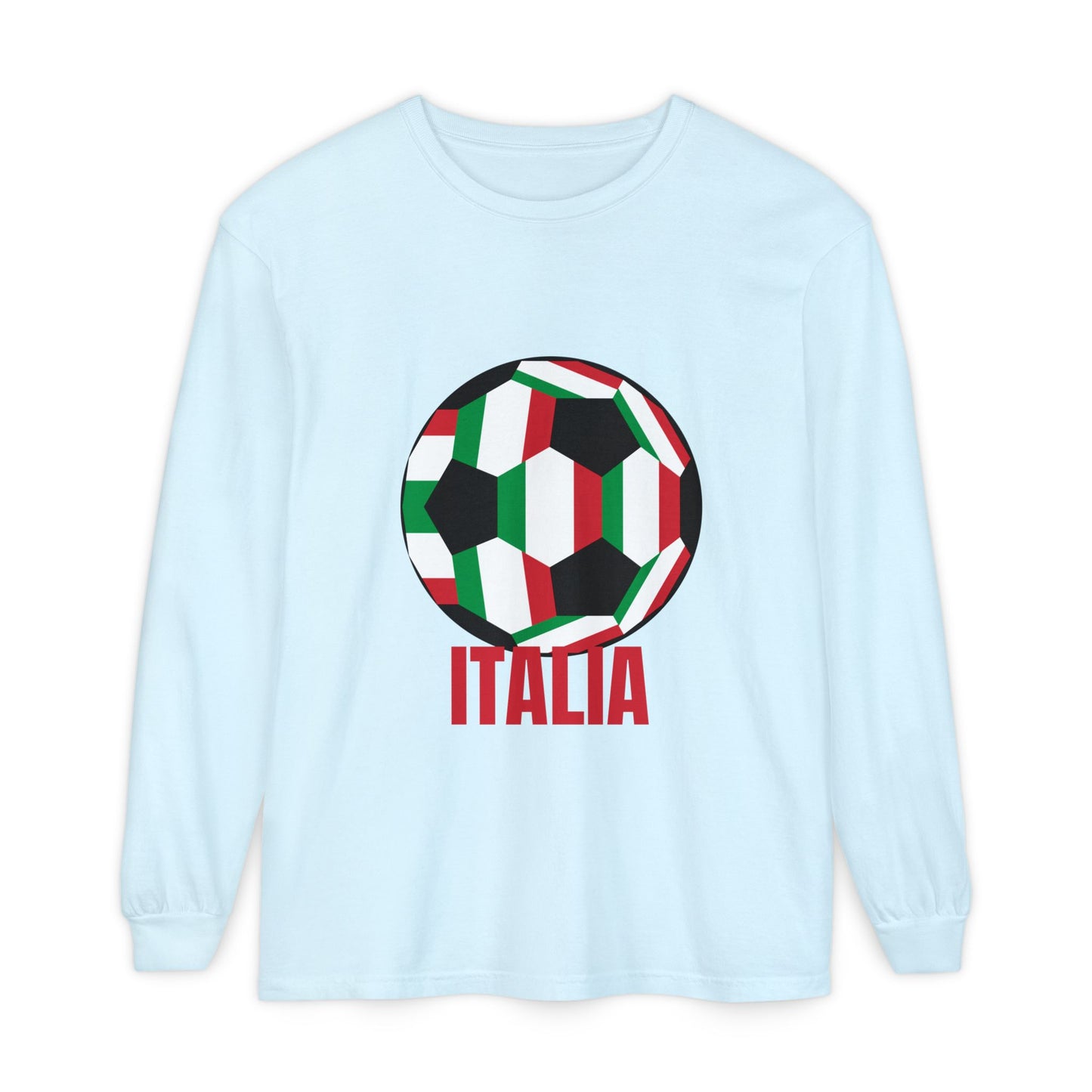 Italia Fan Specialty Soccer Ball Design  Long Sleeve T-Shirt