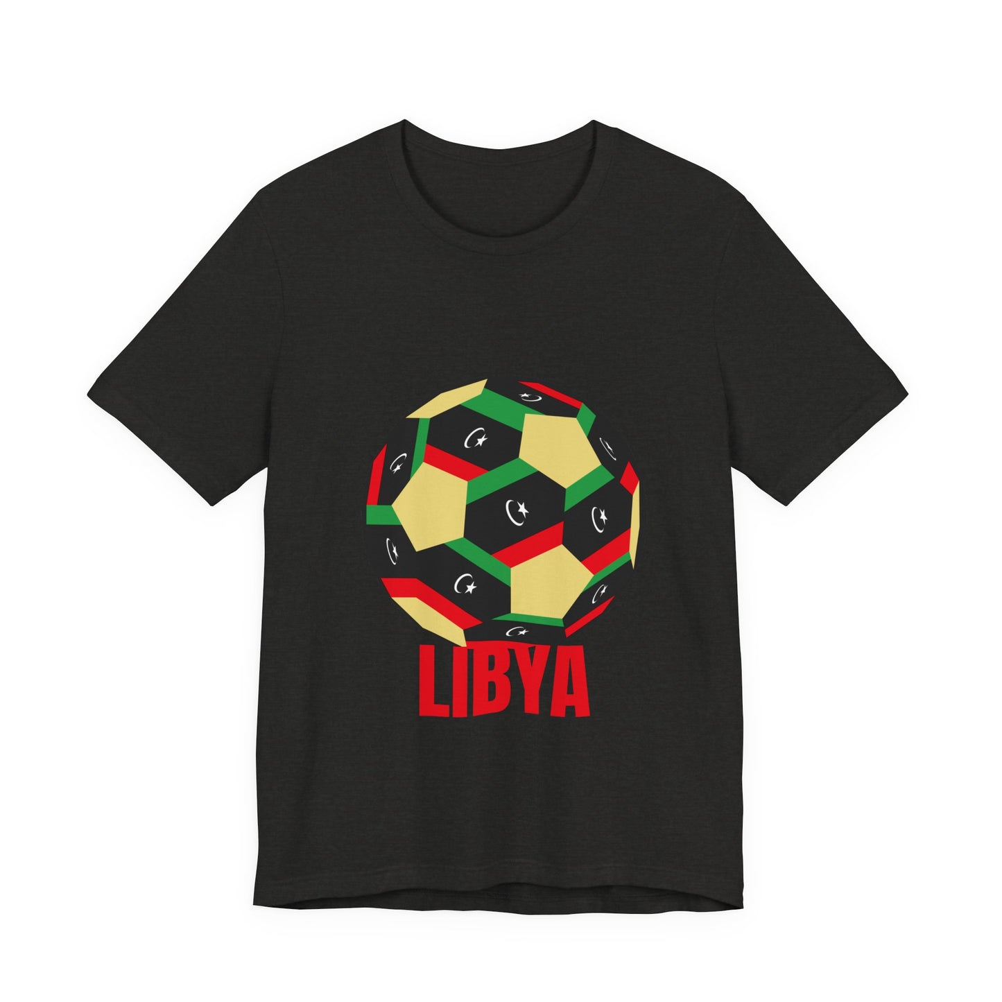 Libya Fan Specialty Soccer Ball Design T Shirt