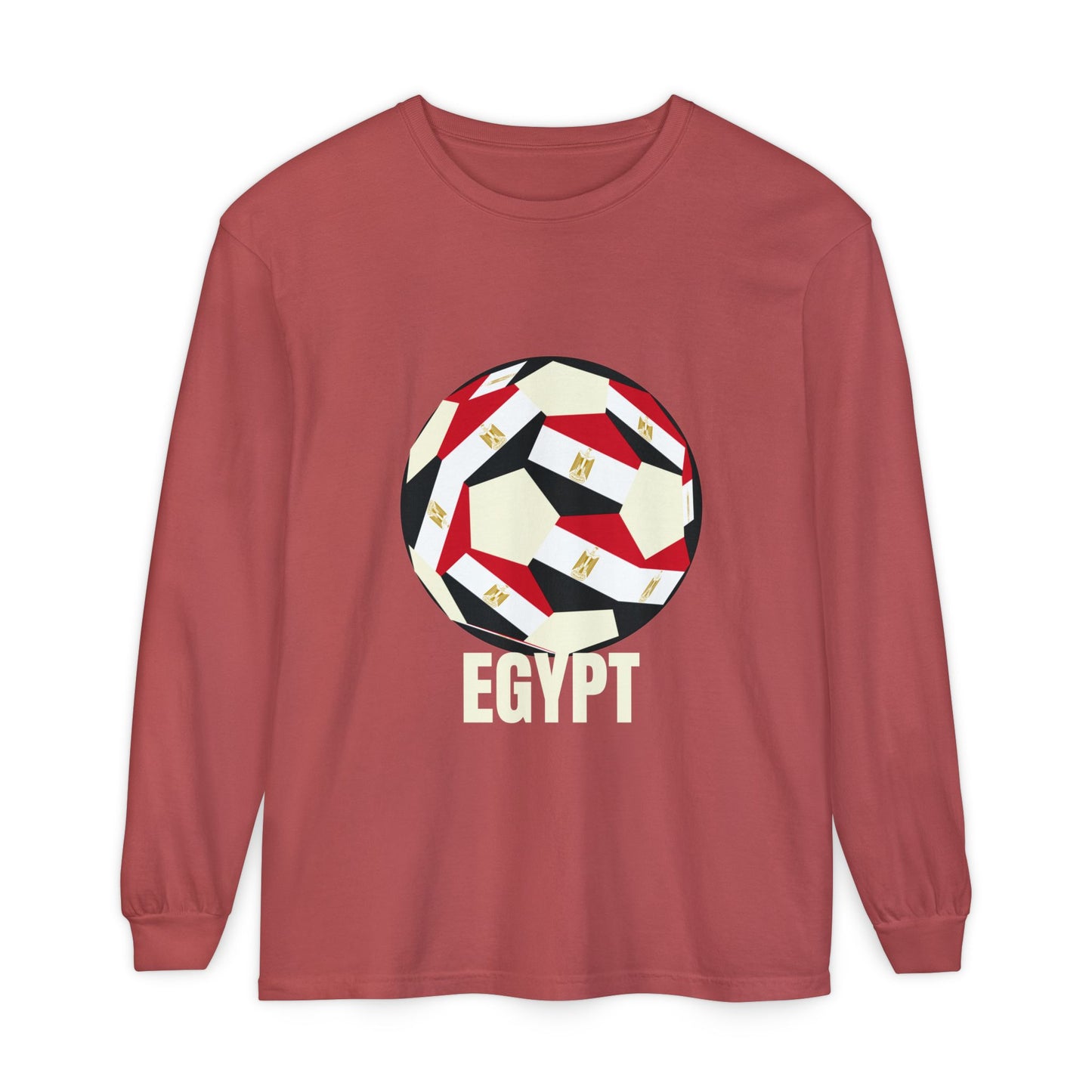 Egypt Fan Specialty Soccer Ball Design Long Sleeve Tee