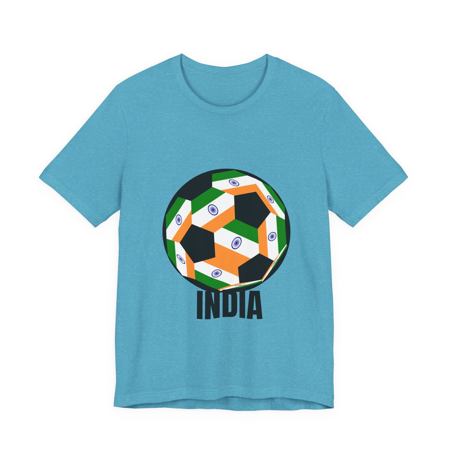 India Fan Specialty Soccer Ball Design T Shirt