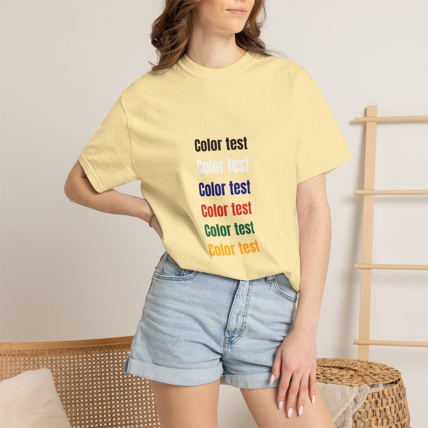 Color Test T-Shirt — Minimalist Text Graphic Tee