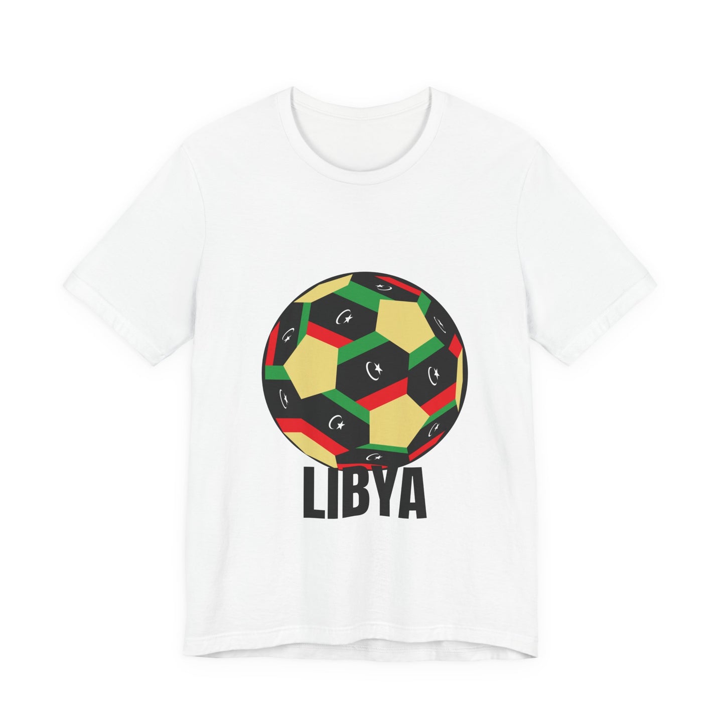 Libya Fan Specialty Soccer Ball Design T Shirt