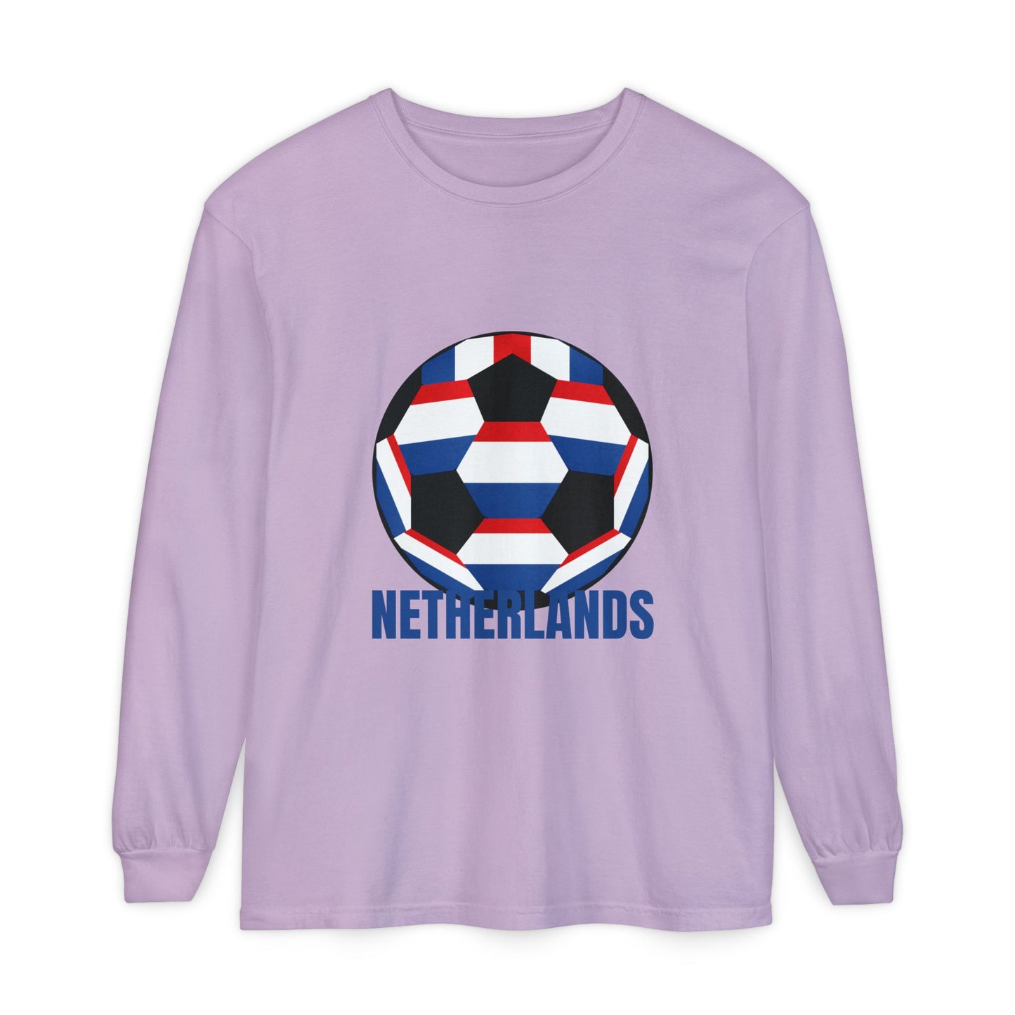 Netherlands Fan Specialty Soccer Ball Long Sleeve Tee