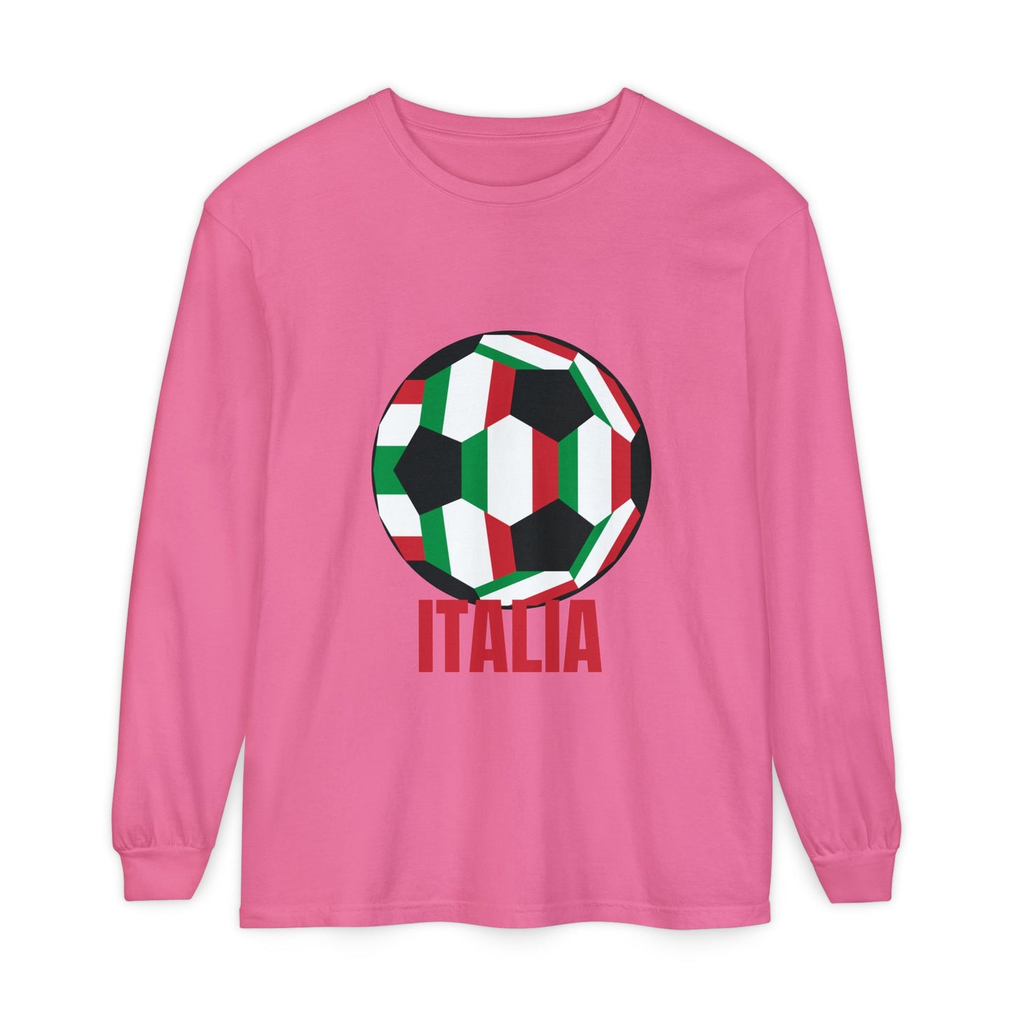 Italia Fan Specialty Soccer Ball Design  Long Sleeve T-Shirt