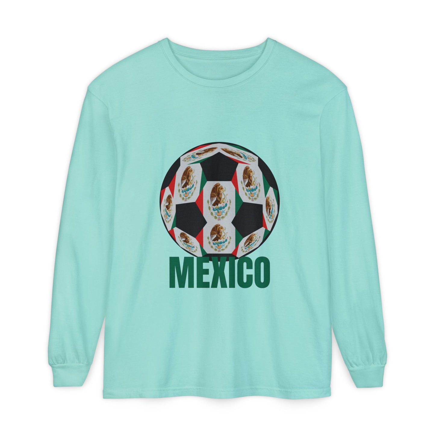 Mexico Fan Specialty Soccer Ball Design Long Sleeve