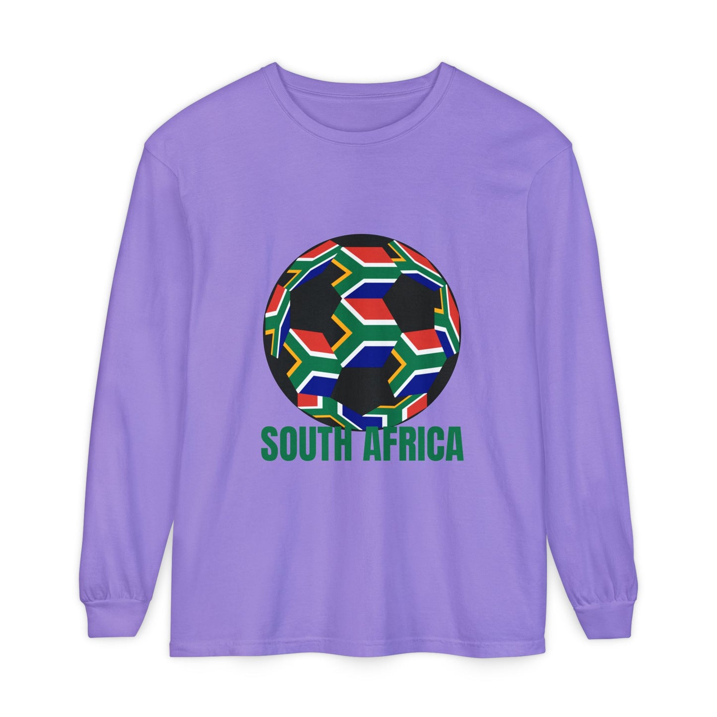South Africa Fan Specialty Soccer Ball Design Long Sleeve T-Shirt