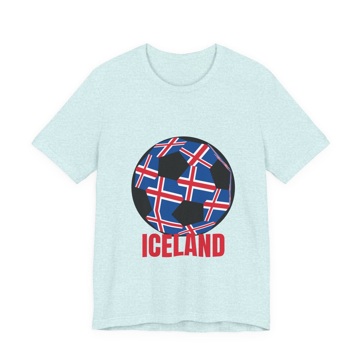 Iceland Fan Specialty Soccer Ball Design T Shirt