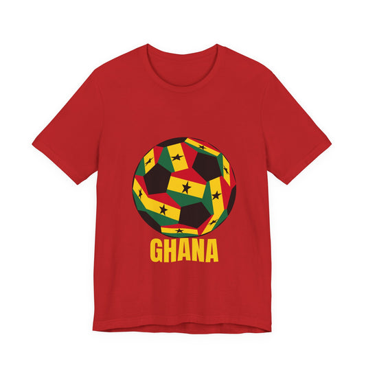 Ghana Fan Specialty Soccer Ball Design T Shirt