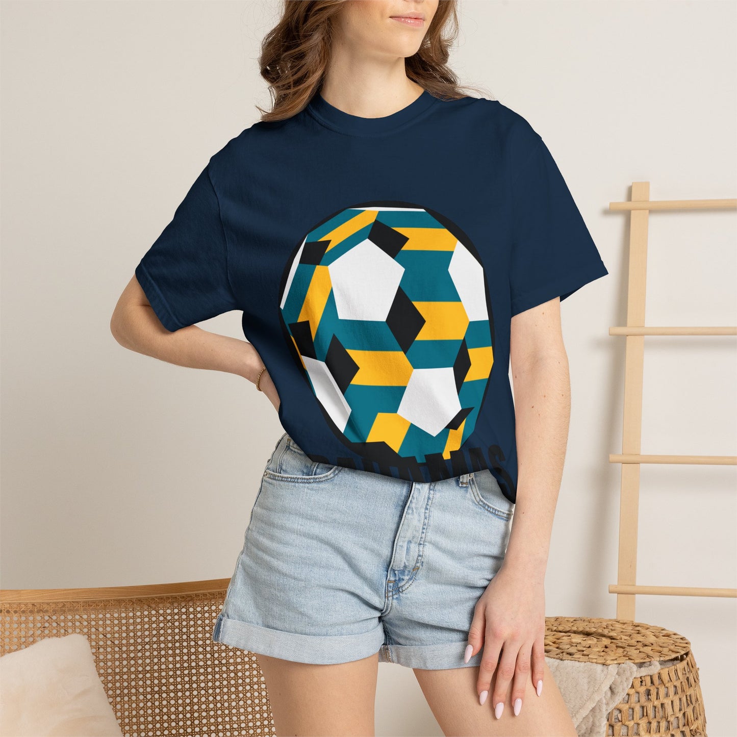 Bahamas Fan Specialty Soccer Ball Design T Shirt