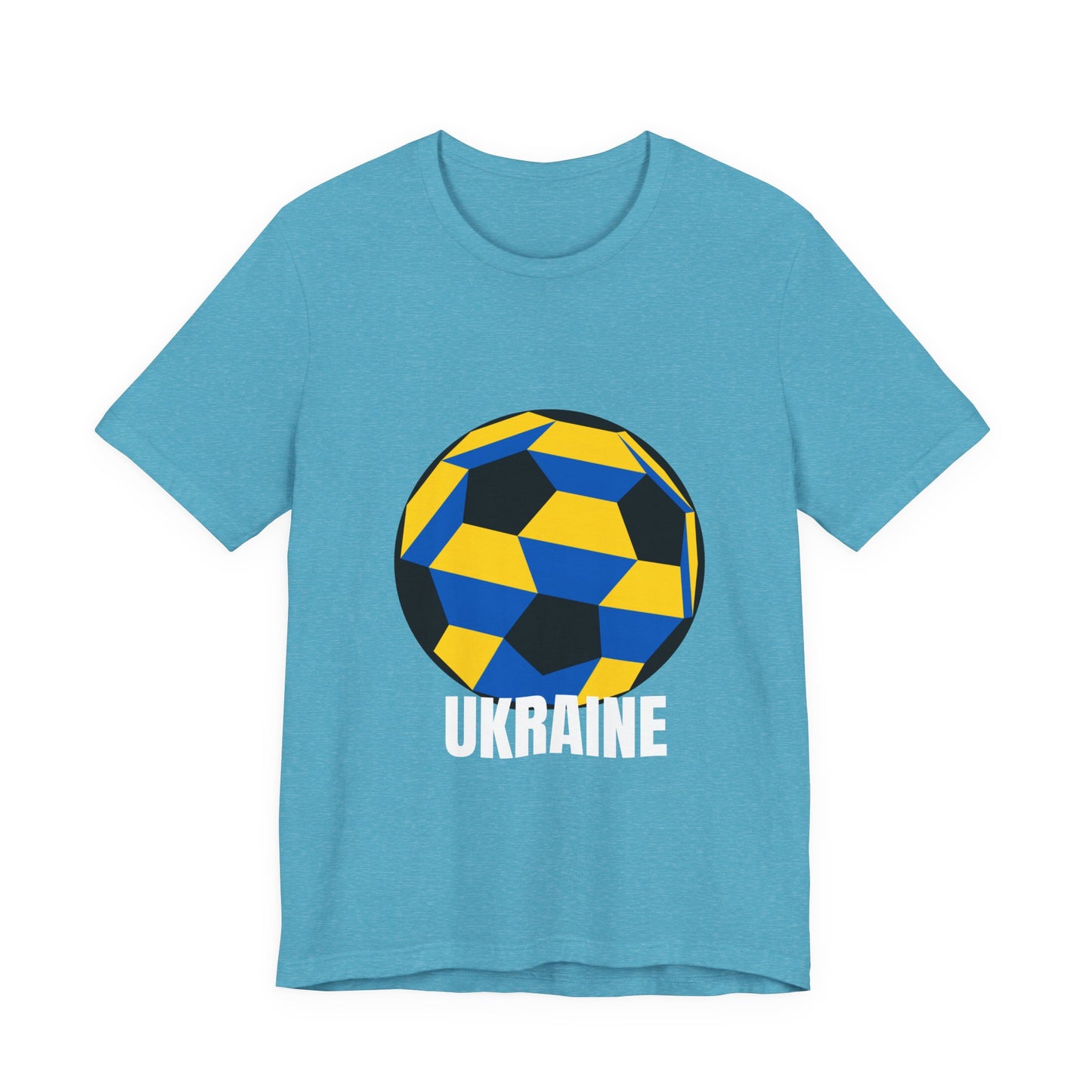 Ukraine Fan Specialty Soccer Ball Design T Shirt