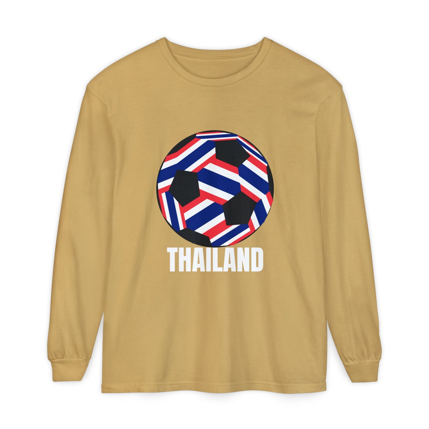 Thailand Fan Specialty Soccer Ball Design  Long Sleeve Tee