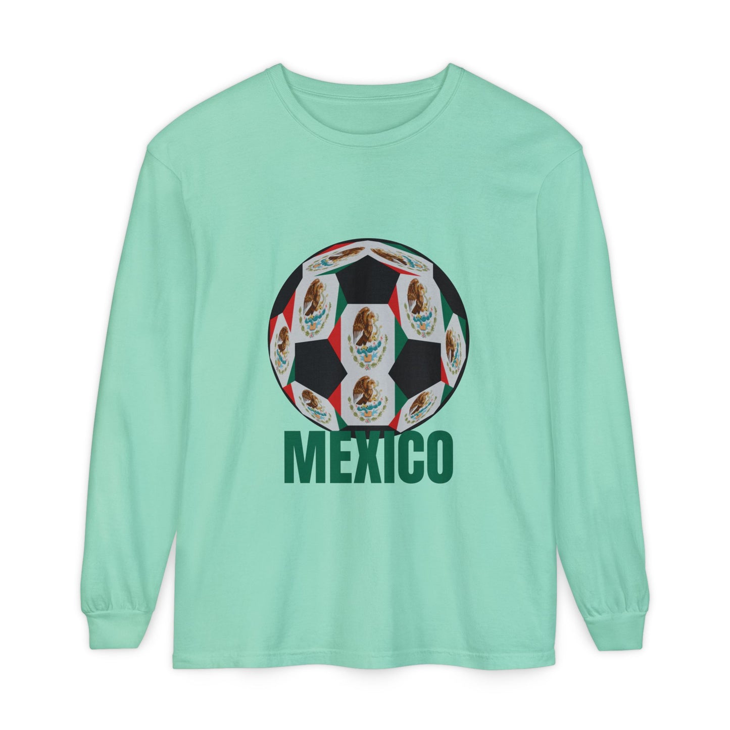 Mexico Fan Specialty Soccer Ball Design Long Sleeve