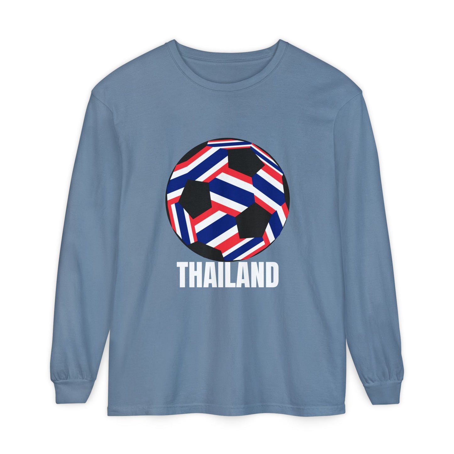 Thailand Fan Specialty Soccer Ball Design  Long Sleeve Tee