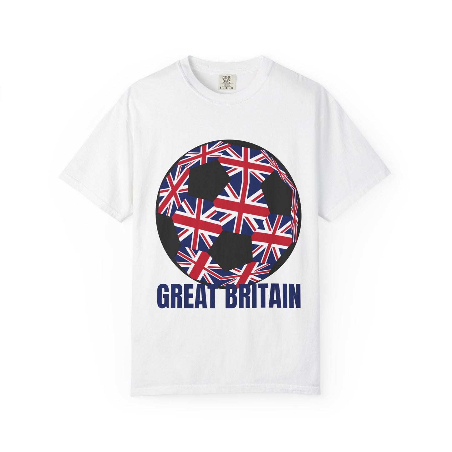 Great Britain Fan Specialty Soccer Ball Design T Shirt