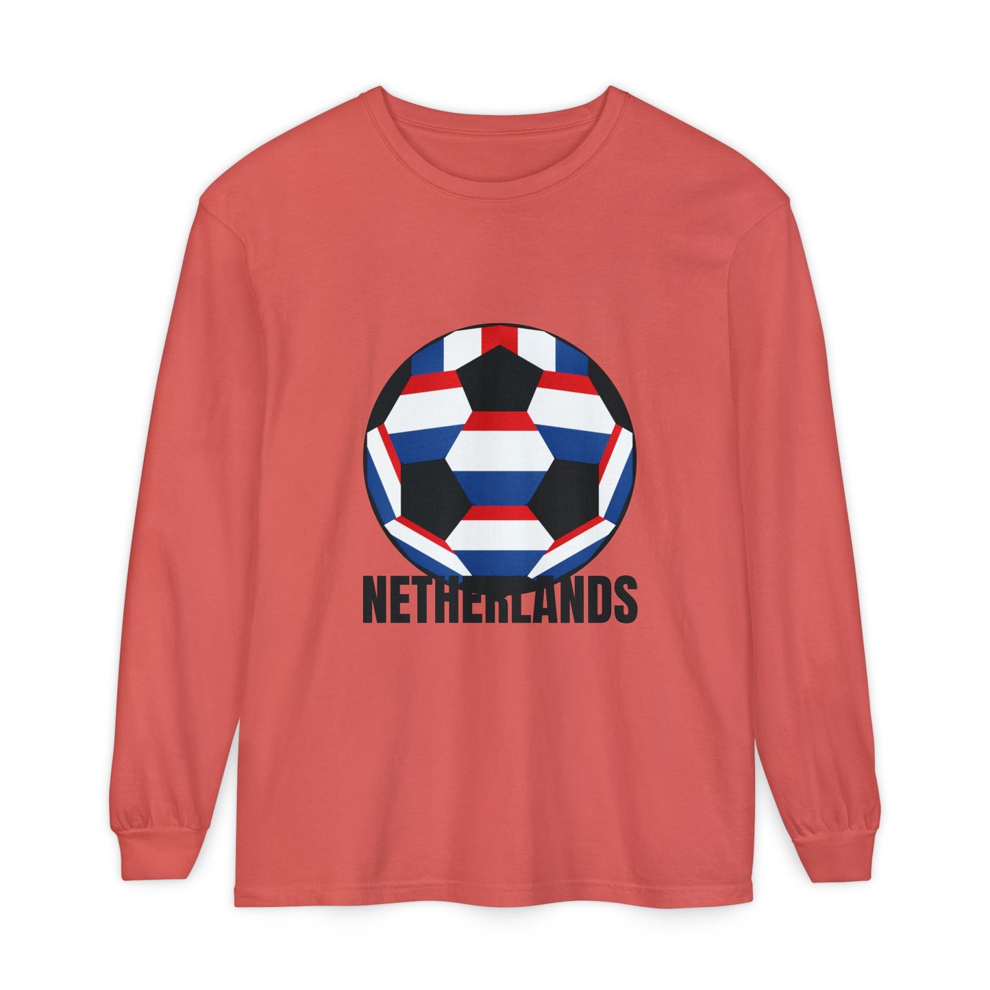 Netherlands Fan Specialty Soccer Ball Long Sleeve Tee