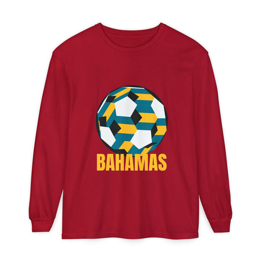 Bahamas Fan Specialty Soccer Ball Design  Long Sleeve Tee