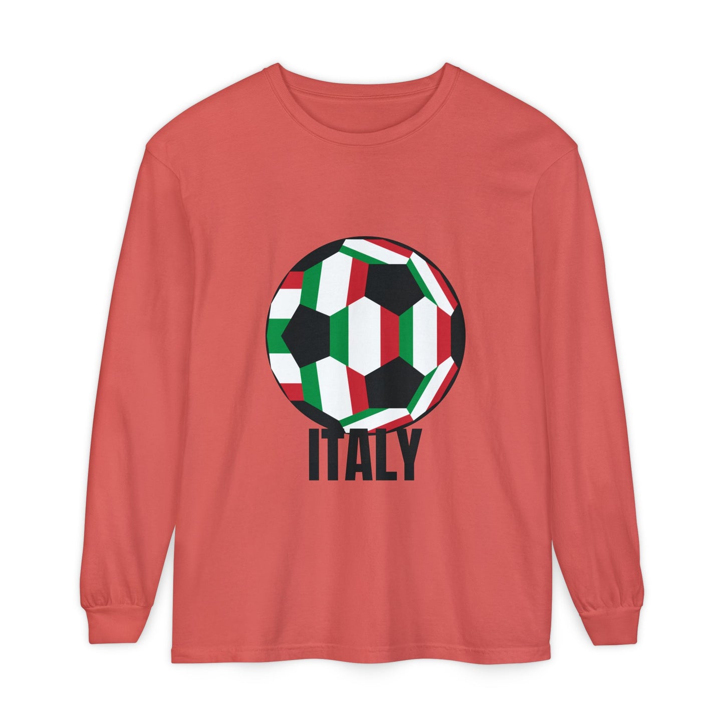 Italy Fan Specialty Soccer Ball Design T Shirt