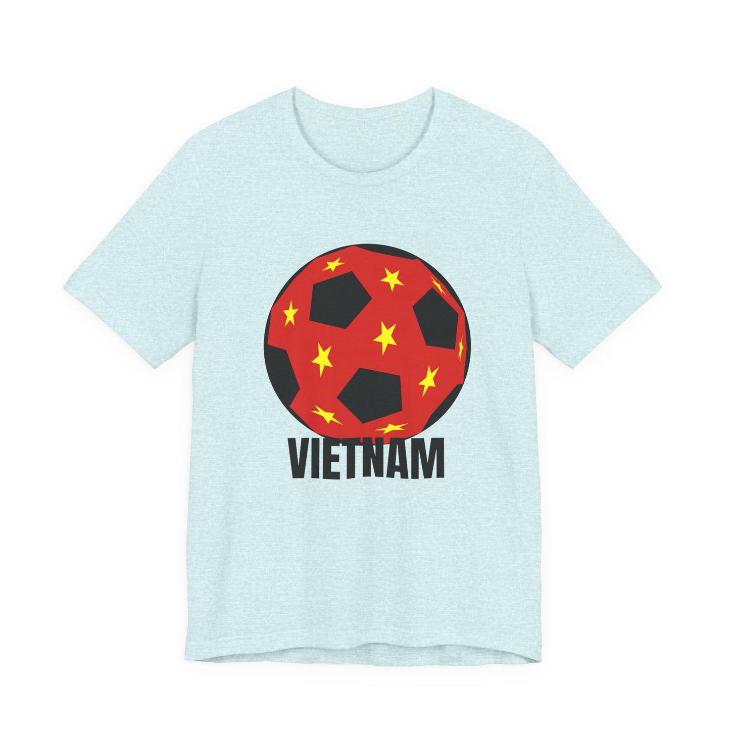 Vietnam Fan Specialty Soccer Ball Design T Shirt Black Text