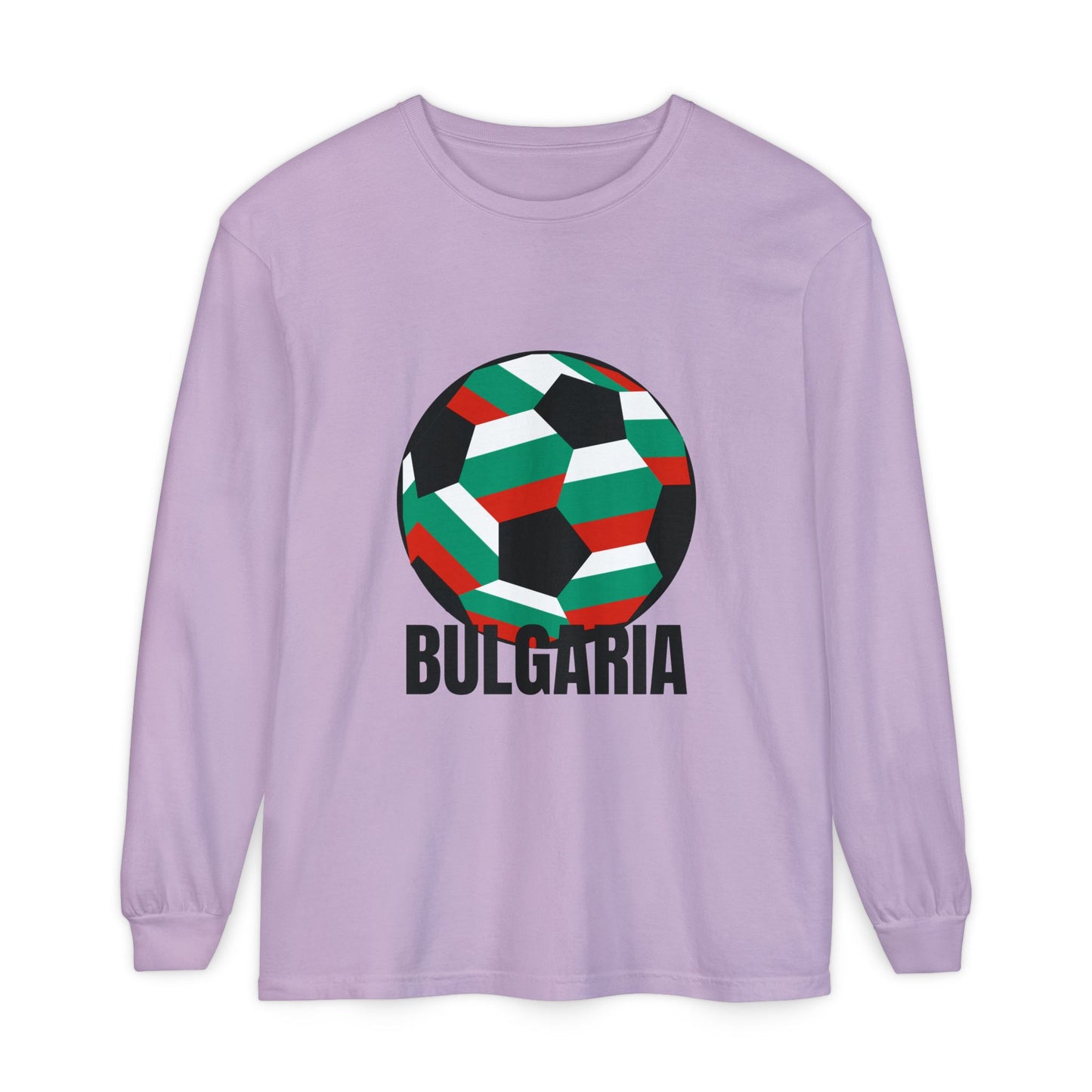 Bulgaria Fan Specialty Soccer Ball Design Long Sleeve Tee