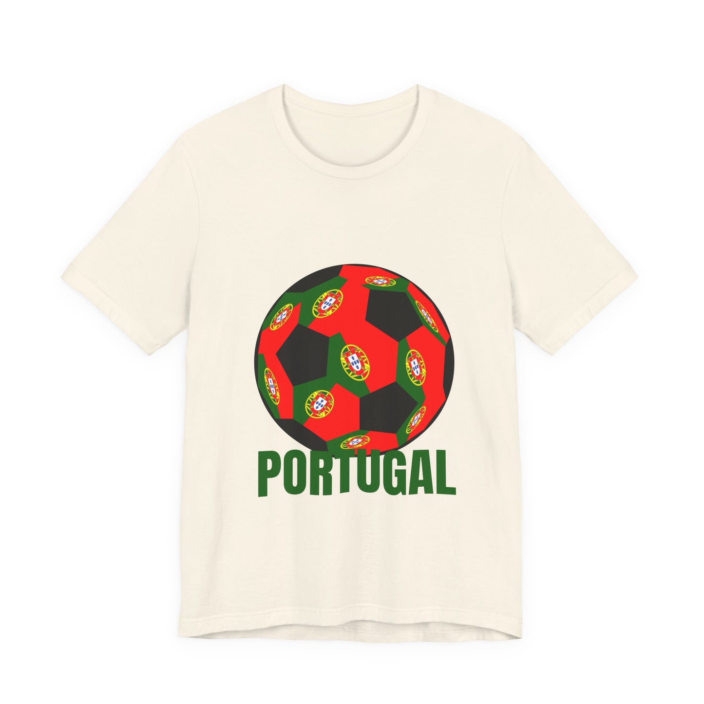 Portugal Fan Specialty Soccer Ball Design T Shirt