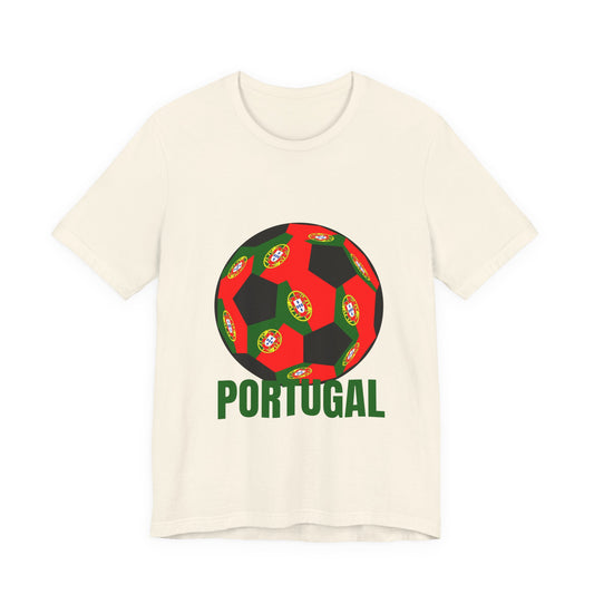 Portugal Fan Specialty Soccer Ball Design T Shirt