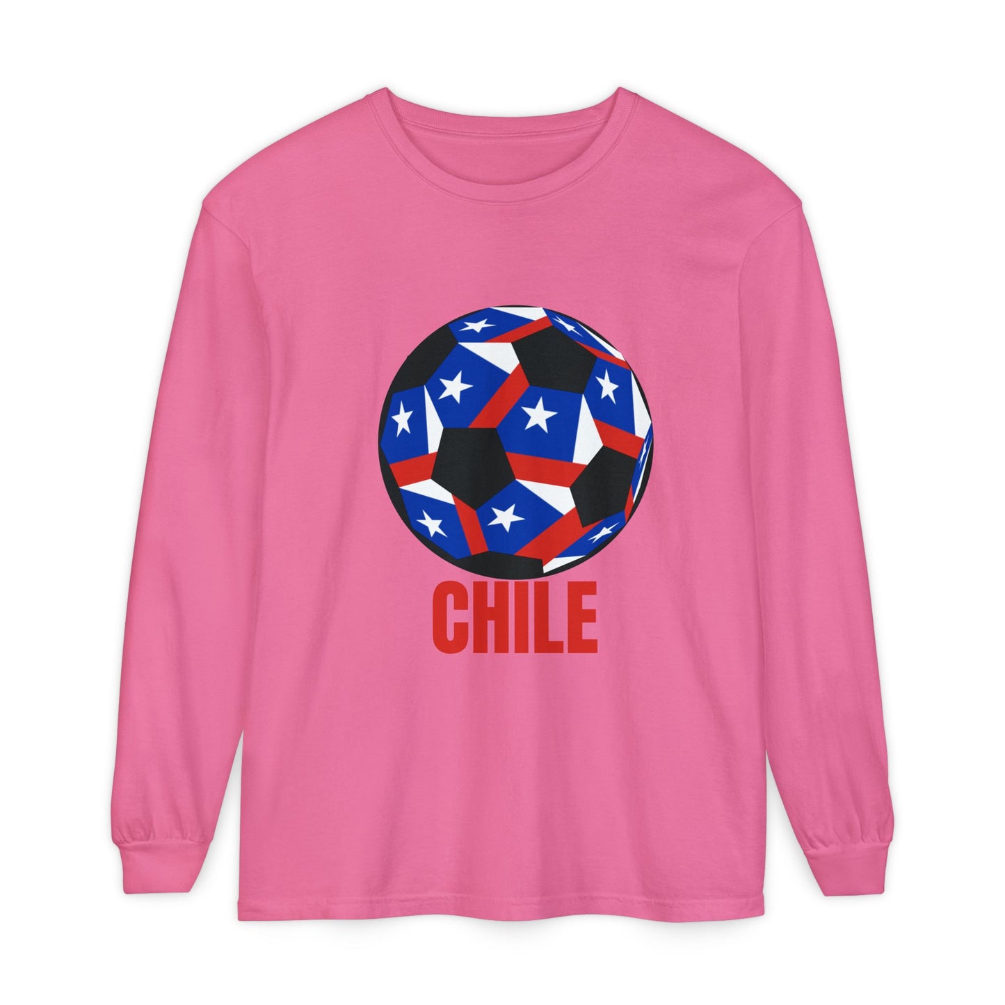Chile Fan Specialty Soccer Ball Long Sleeve Tee