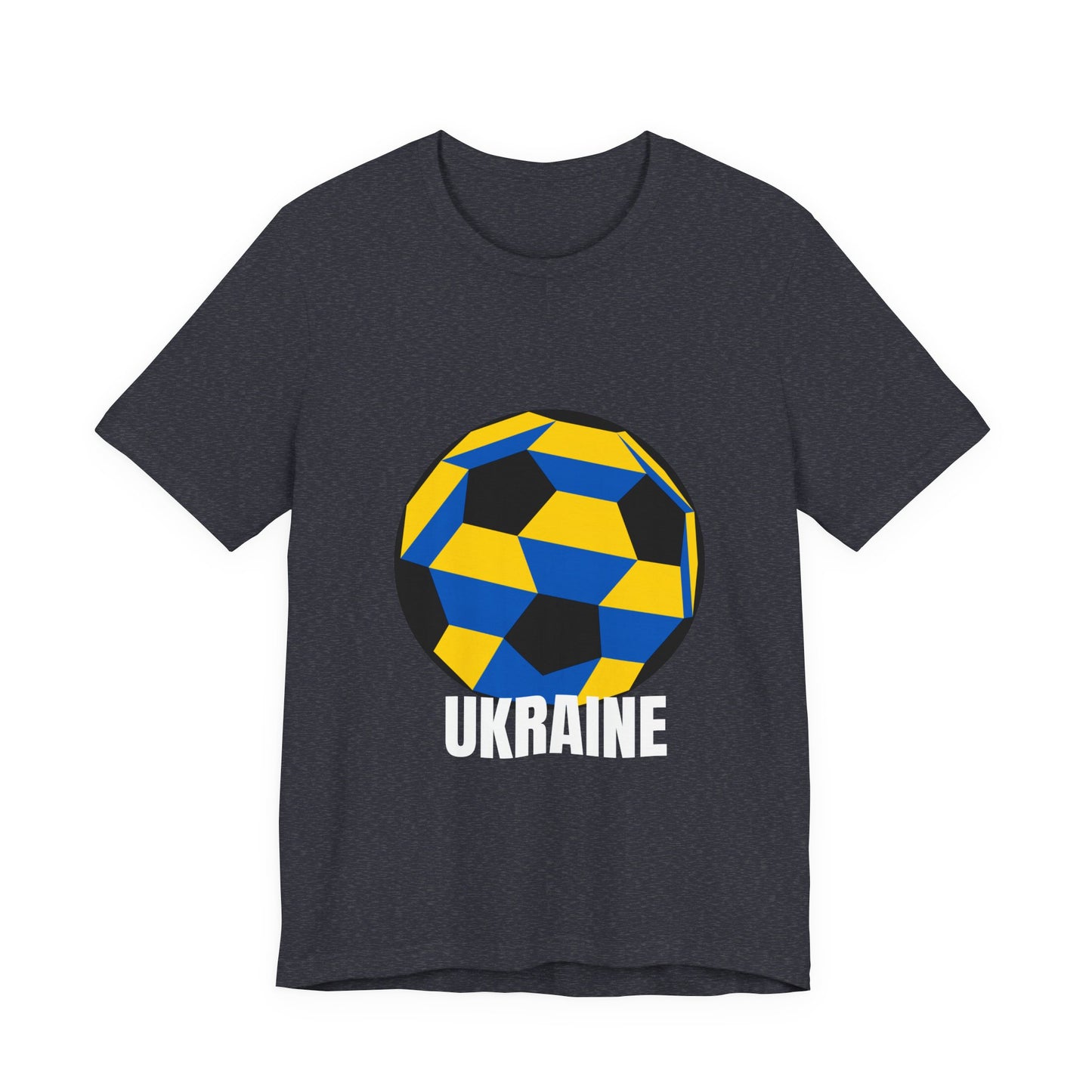 Ukraine Fan Specialty Soccer Ball Design T Shirt