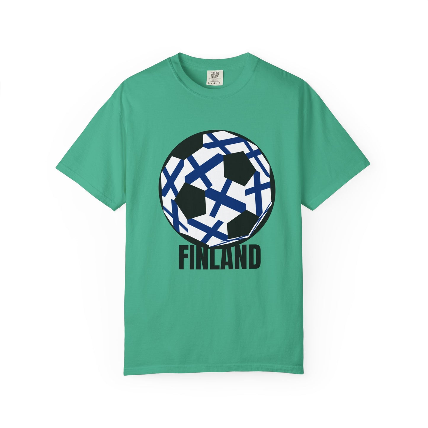 Finland Fan Specialty Soccer Ball Design T Shirt