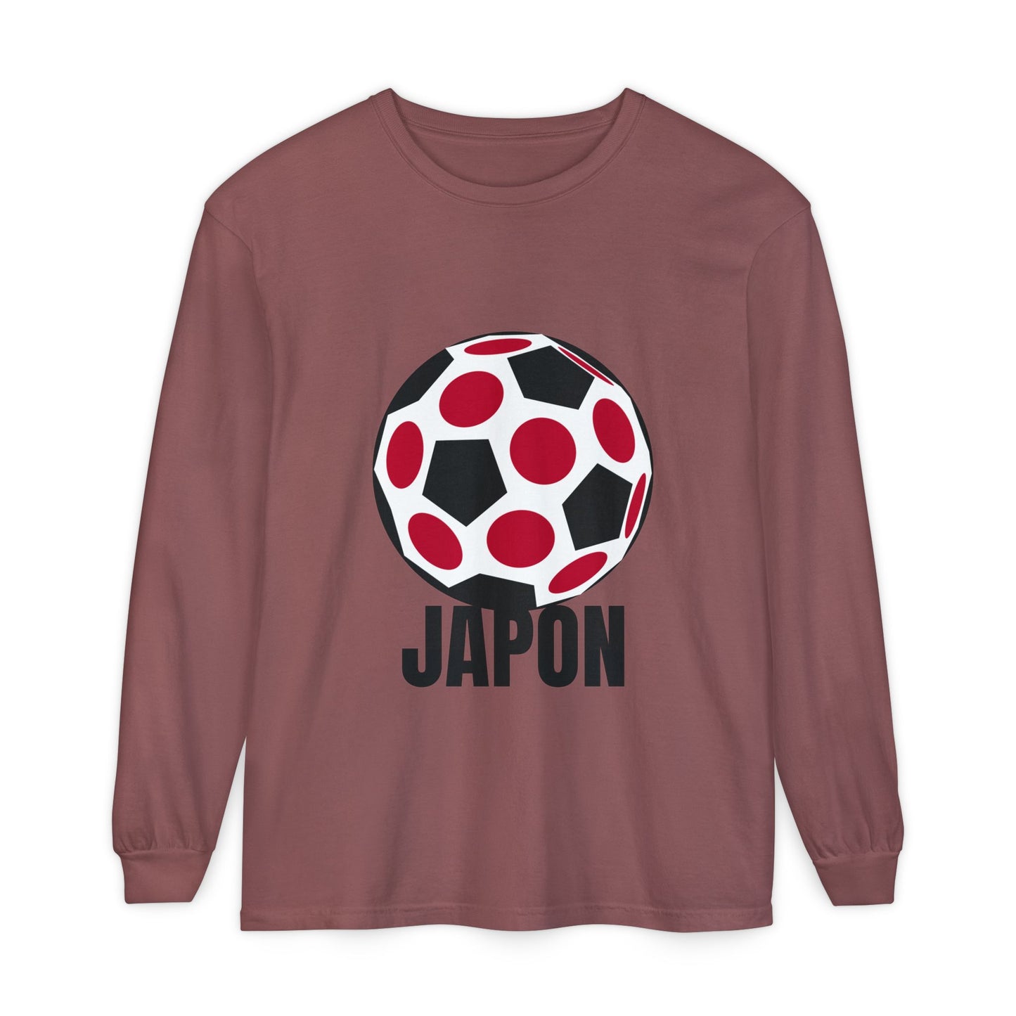 Japon Fan Specialty Soccer Ball Design Long Sleeve Tee