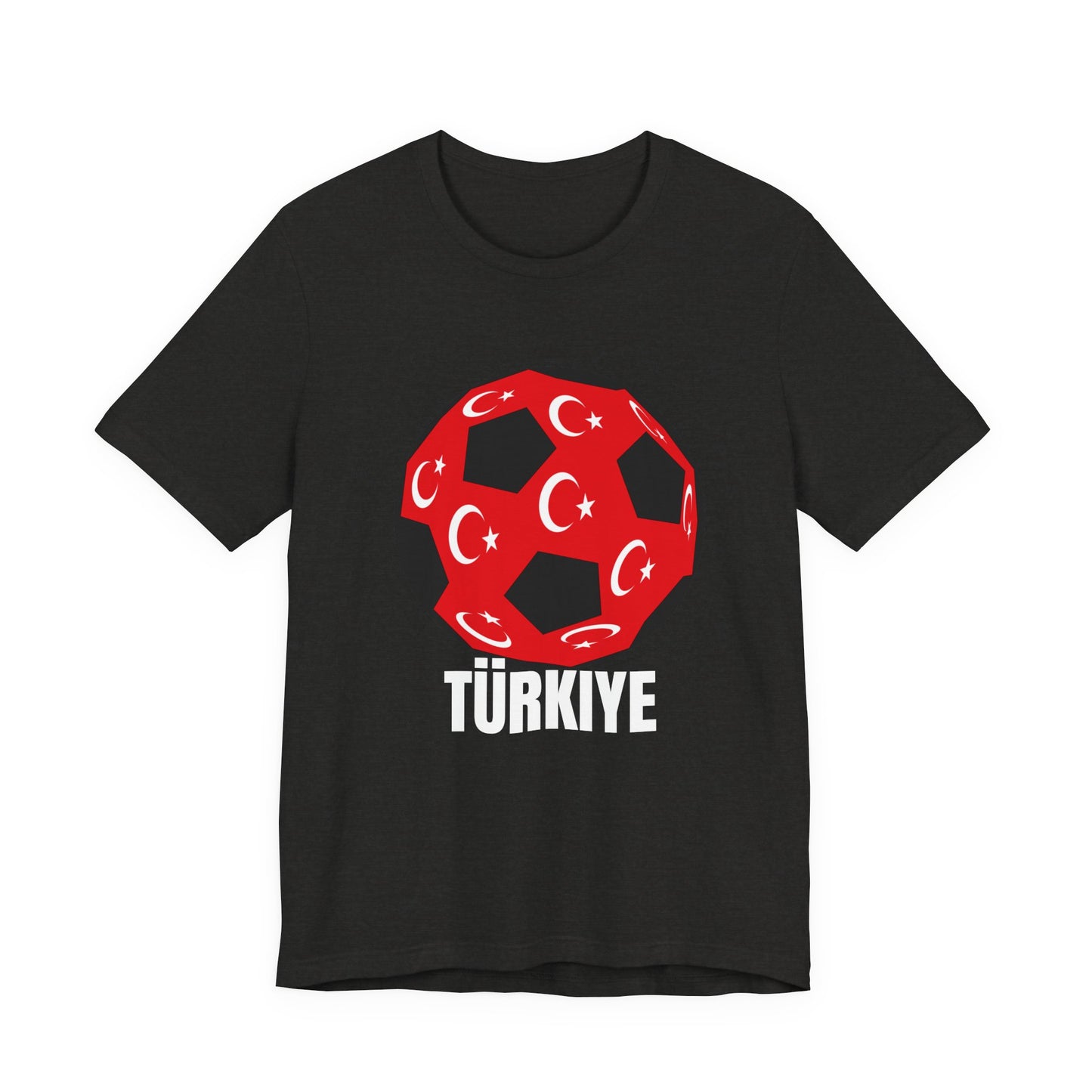 Türkiye Fan Specialty Soccer Ball Design T Shirt White Text