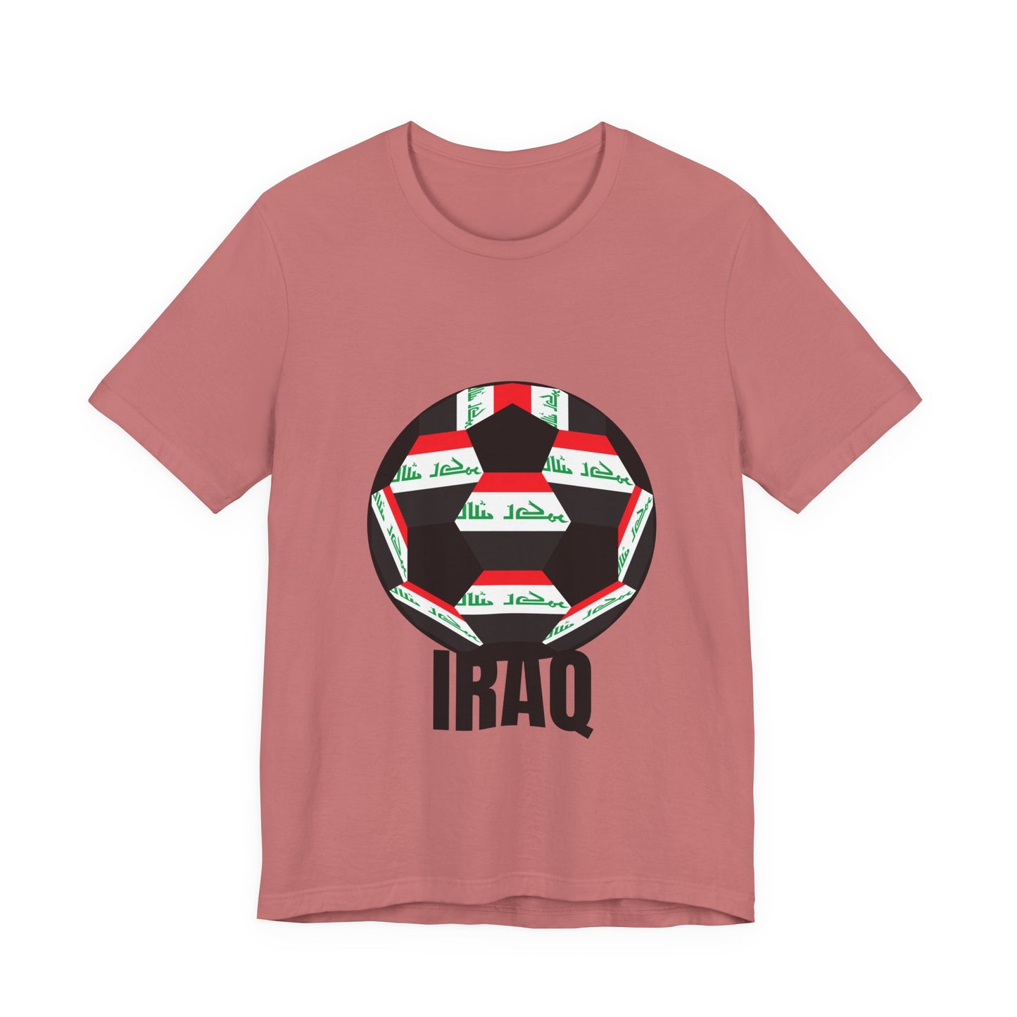 Iraq Fan Specialty Soccer Ball Design T Shirt