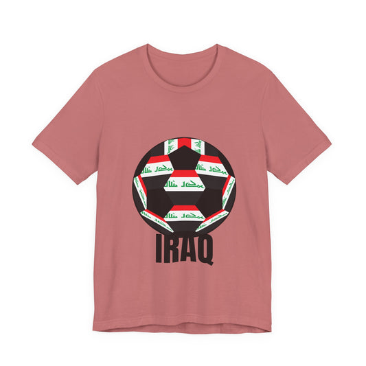 Iraq Fan Specialty Soccer Ball Design T Shirt