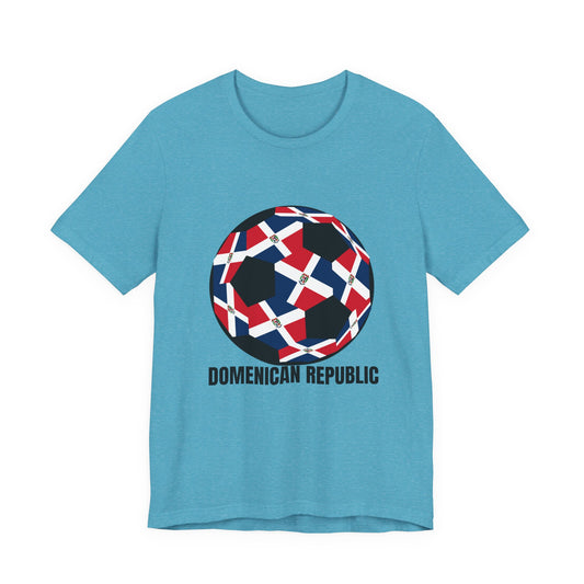 Domenican Republic Fan Specialty Soccer Ball Design T Shirt