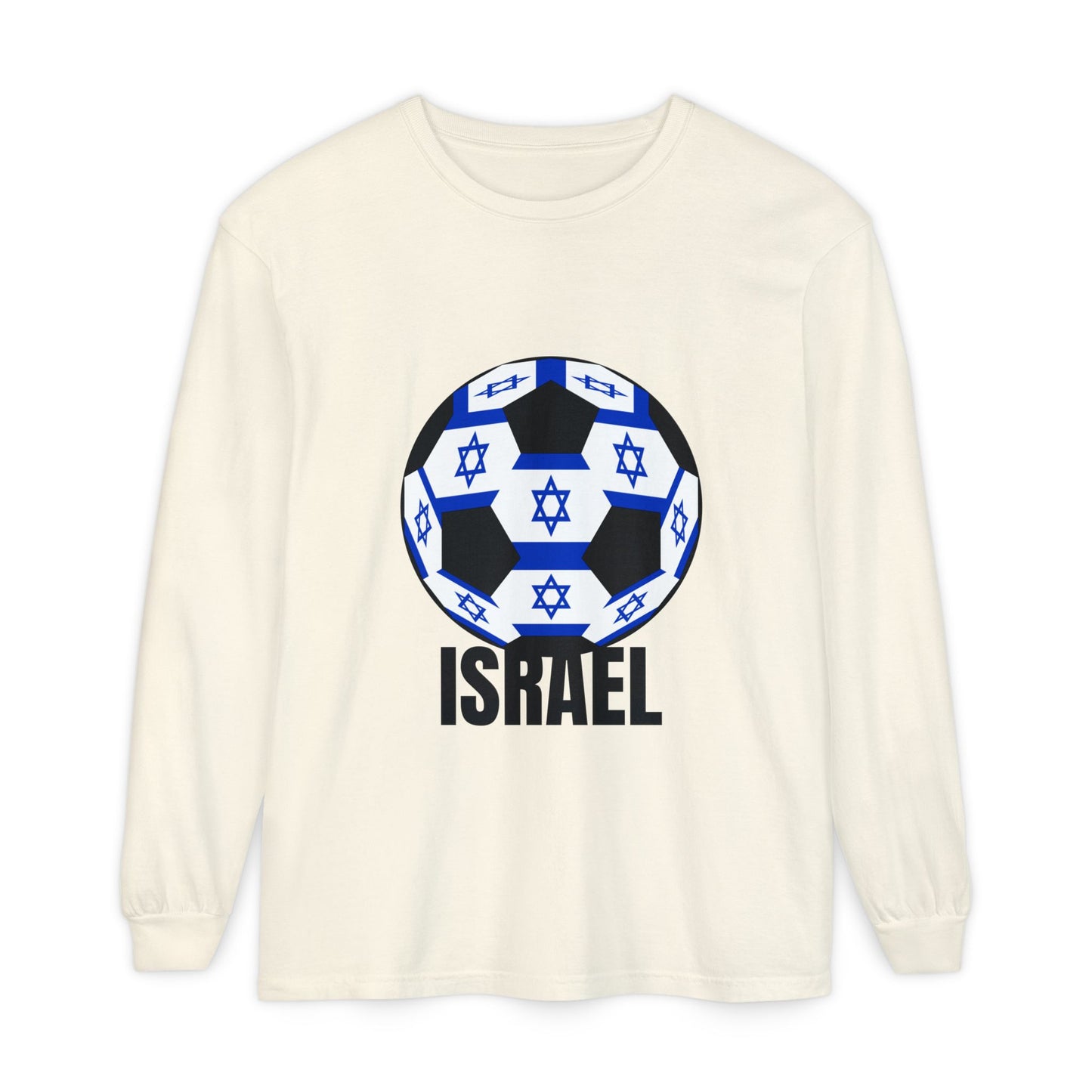 Israel Fan Specialty Soccer Ball Design Long Sleeve Tee