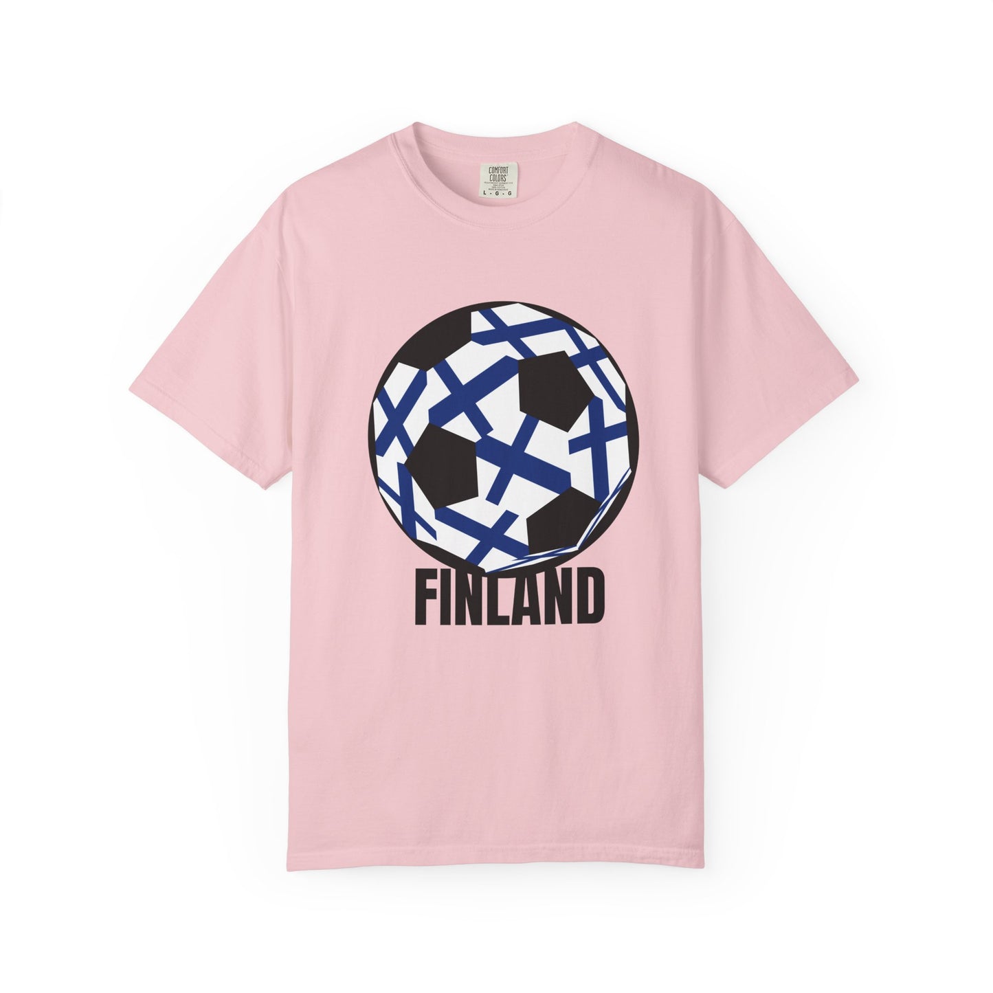 Finland Fan Specialty Soccer Ball Design T Shirt