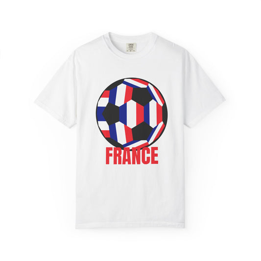 France Fan Specialty Soccer Ball Design T Shirt