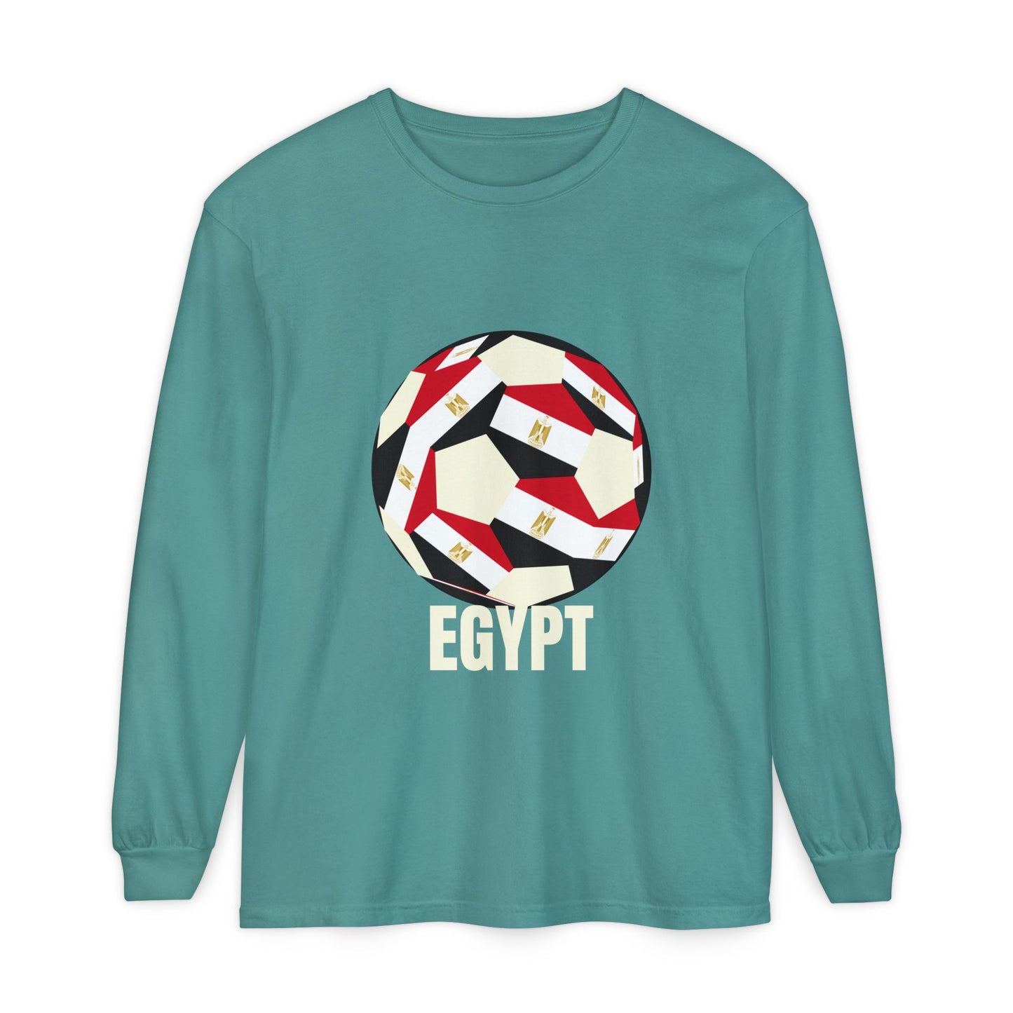 Egypt Fan Specialty Soccer Ball Design Long Sleeve Tee