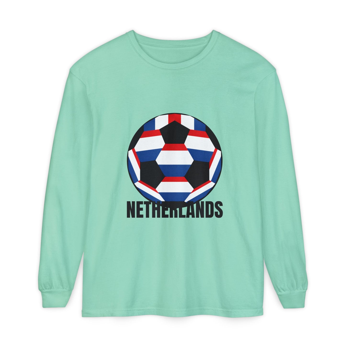 Netherlands Fan Specialty Soccer Ball Long Sleeve Tee