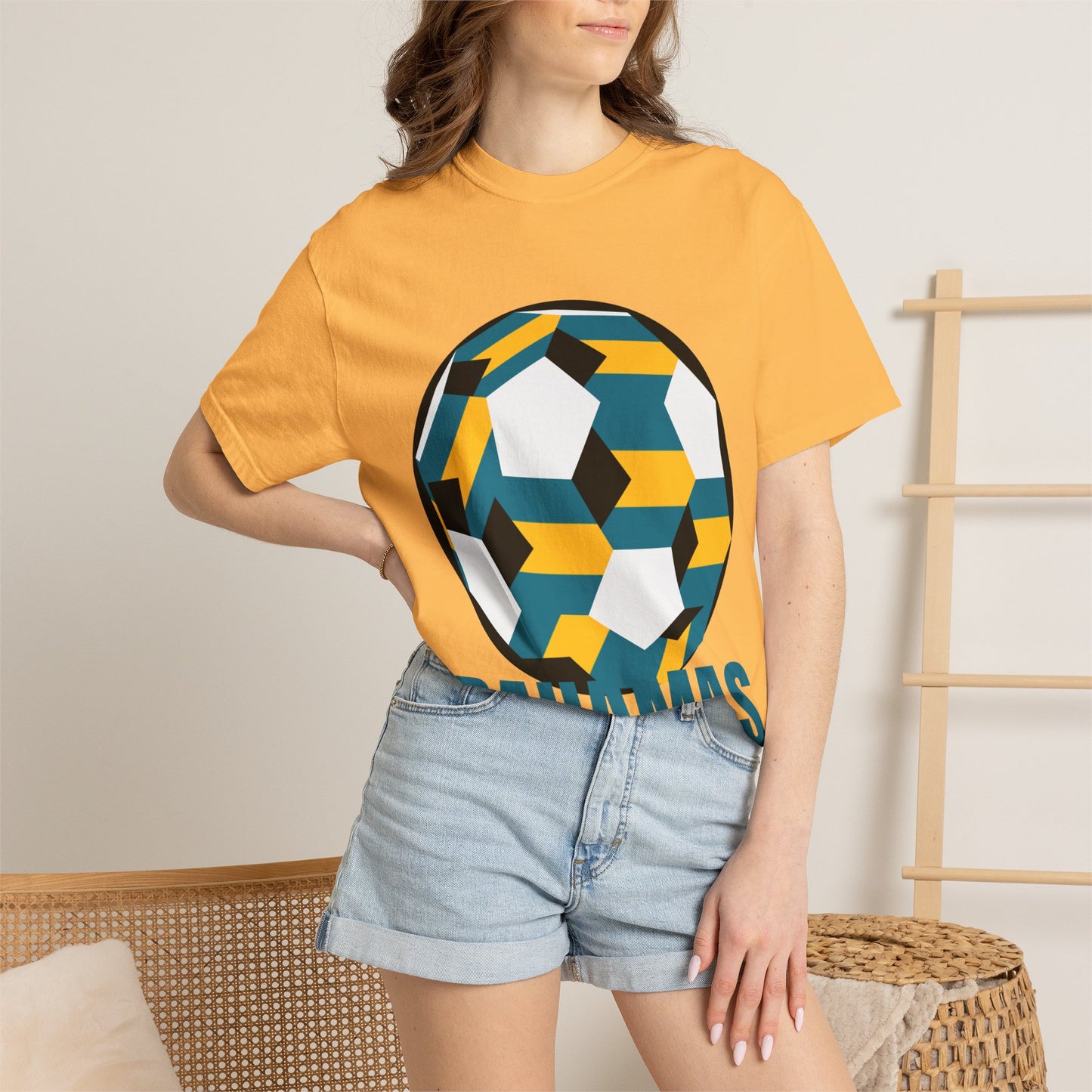 Bahamas Fan Specialty Soccer Ball Design T Shirt