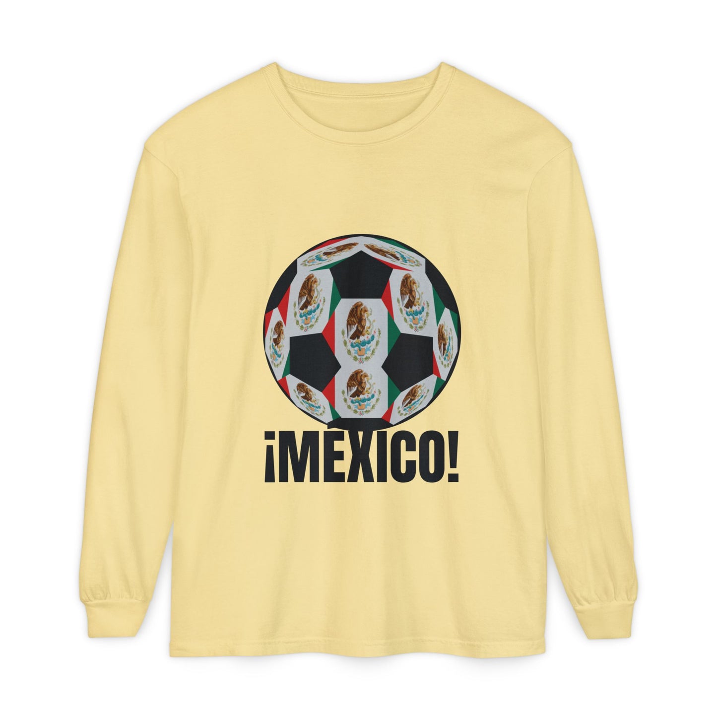 !Mexico! Fan Specialty Soccer Ball Design Long Sleeve