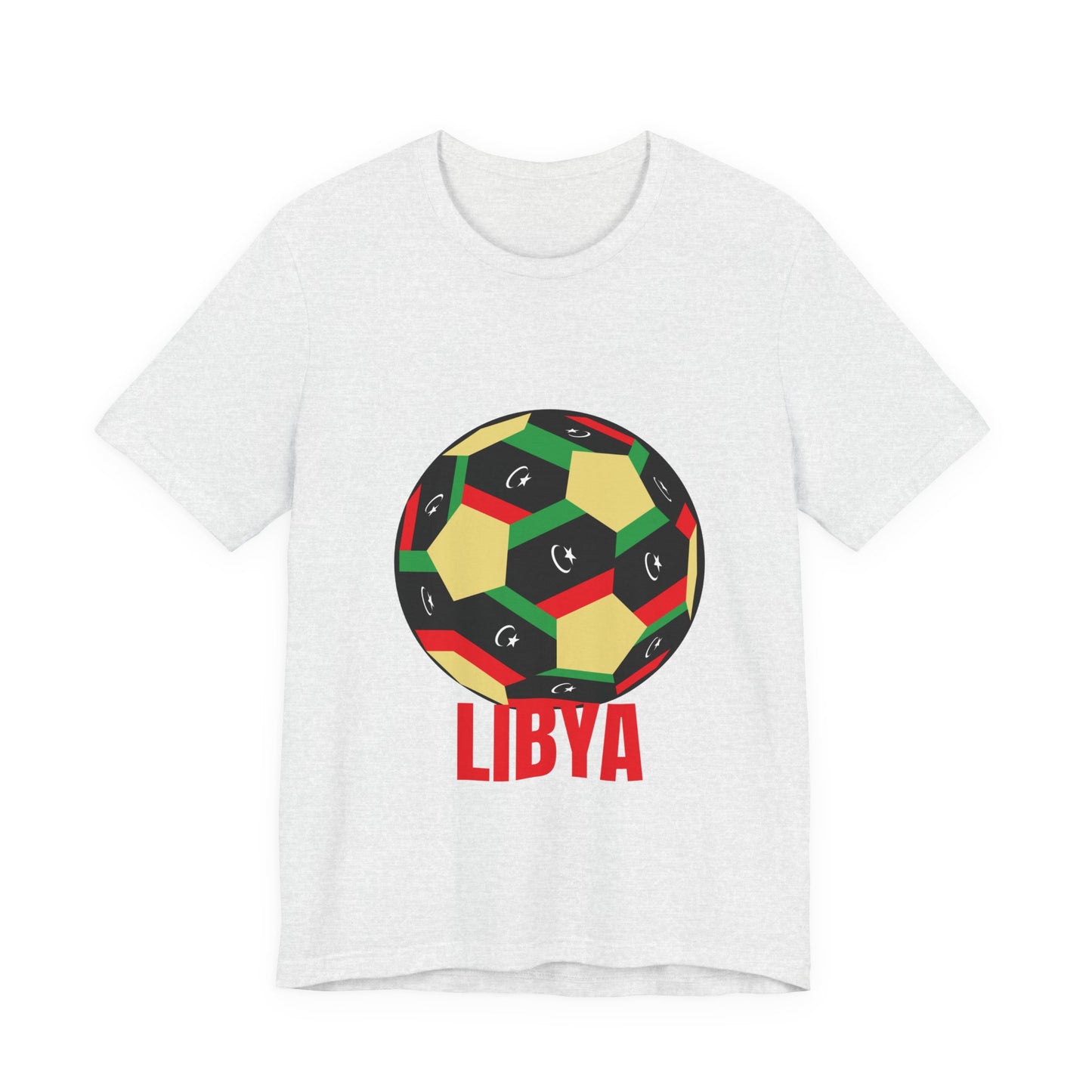 Libya Fan Specialty Soccer Ball Design T Shirt