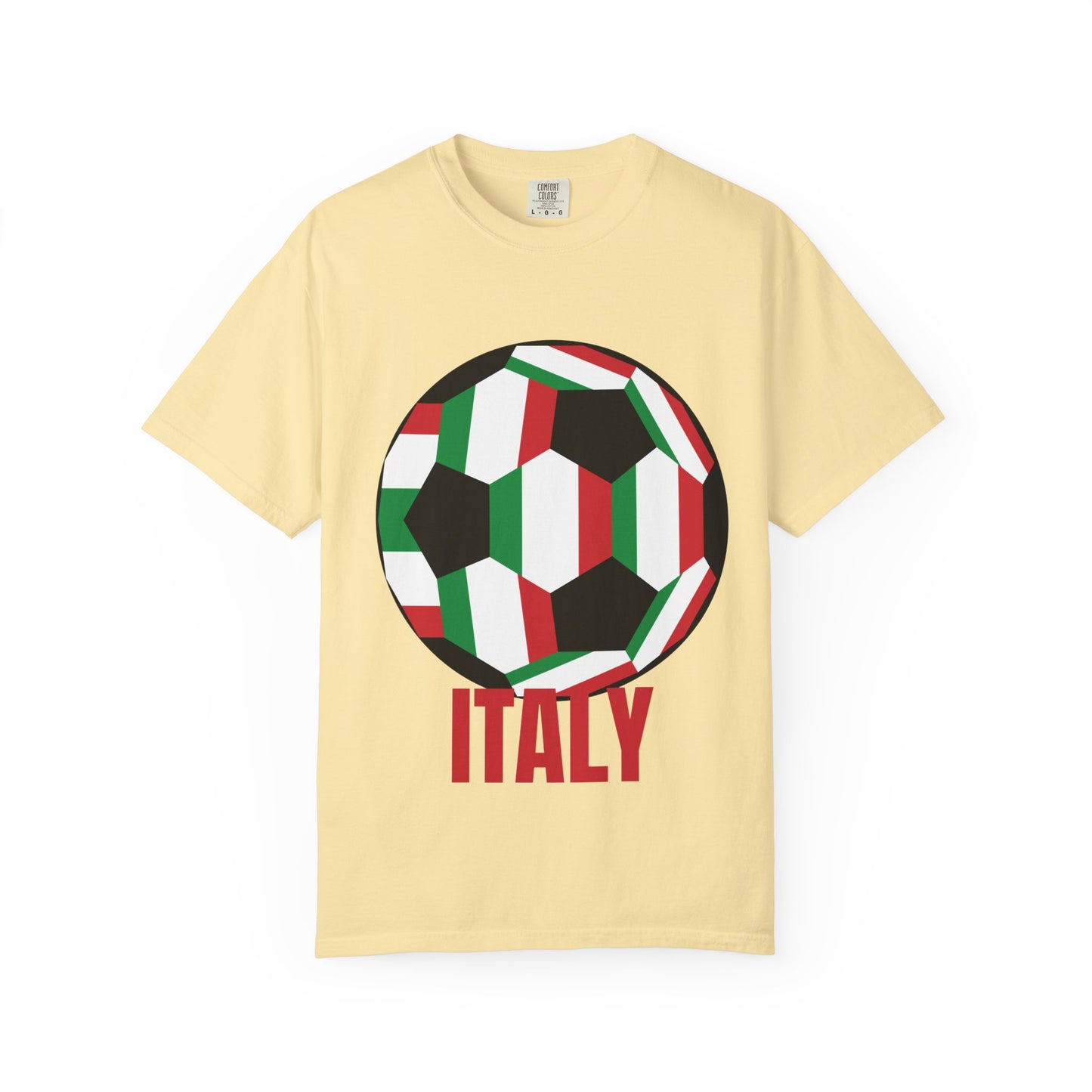 Italy Fan Specialty Soccer Ball Design T Shirt