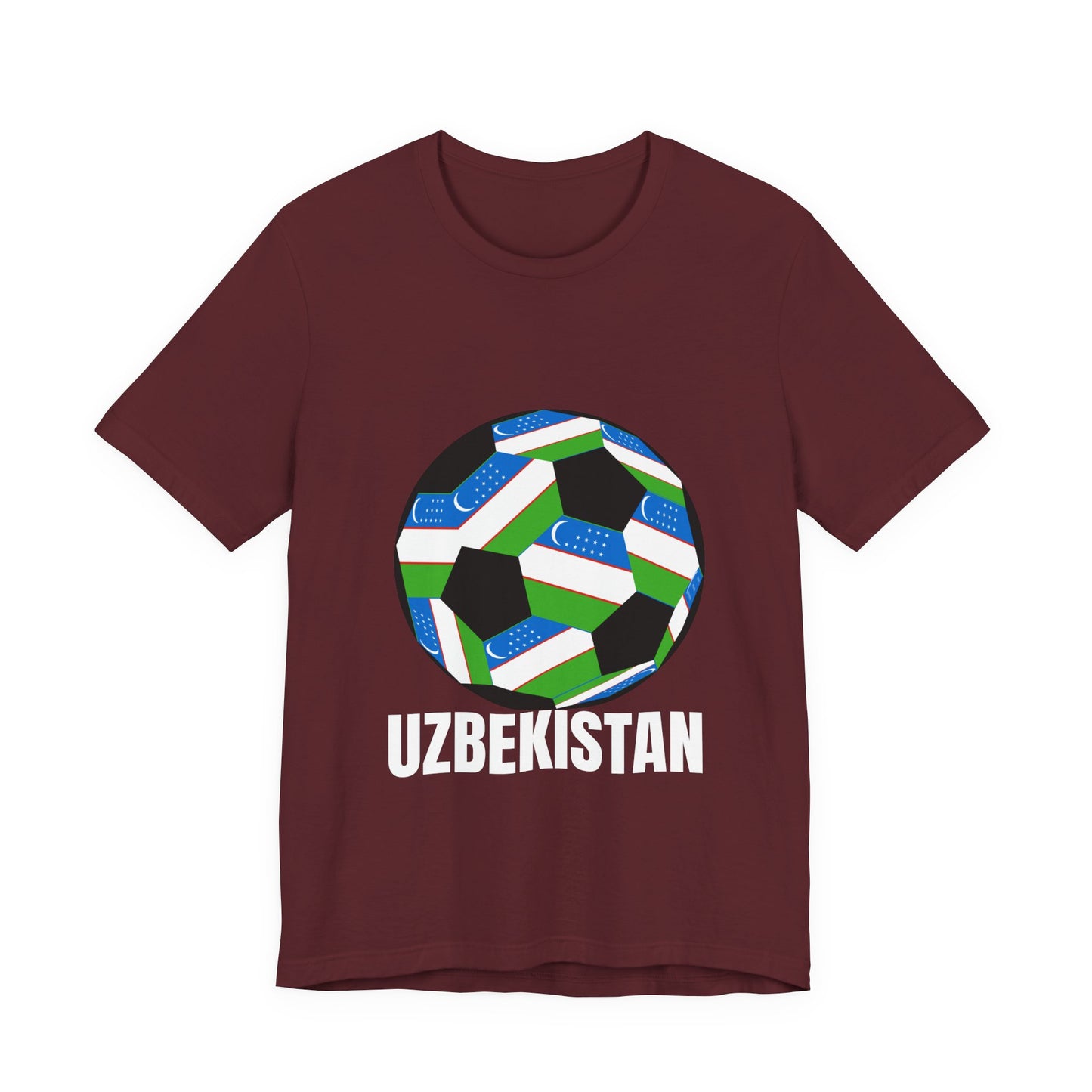 Uzbekistan Fan Specialty Soccer Ball Design T Shirt