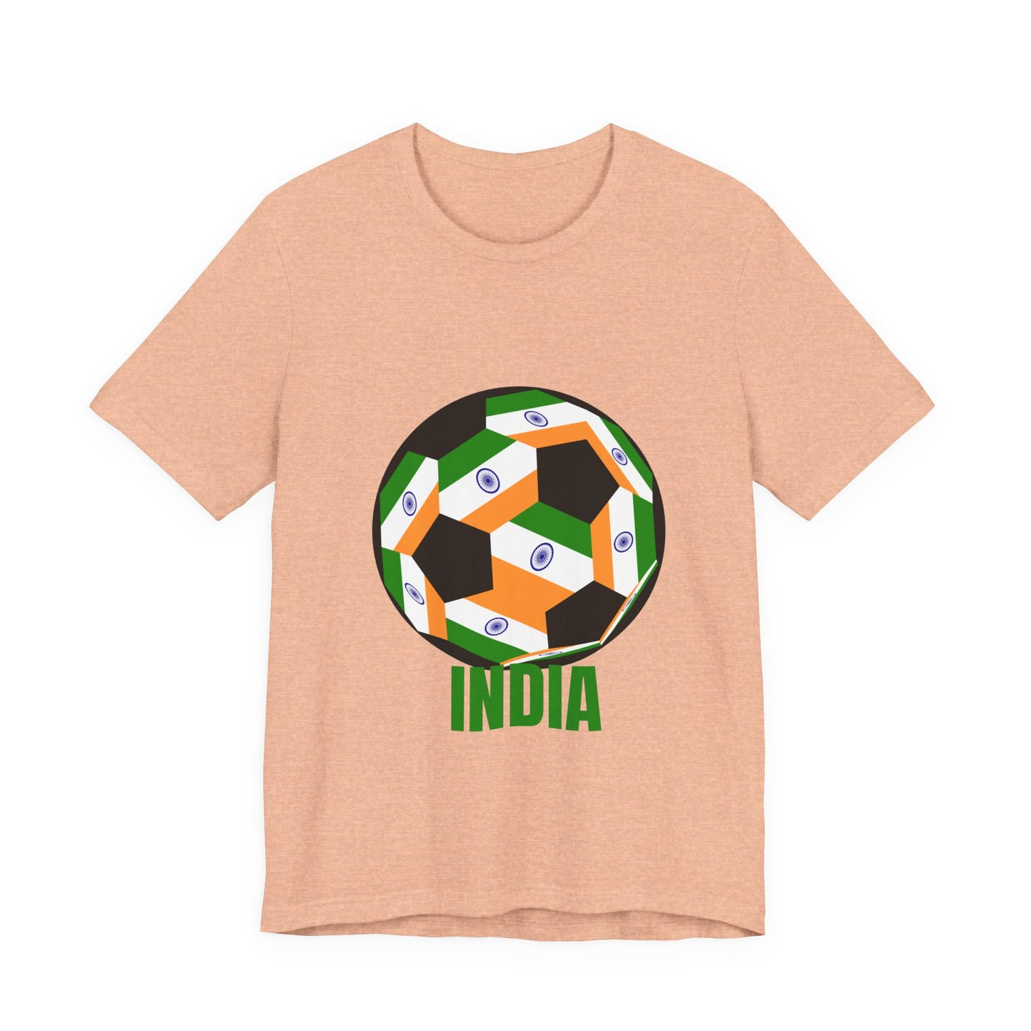 India Fan Specialty Soccer Ball Design T Shirt