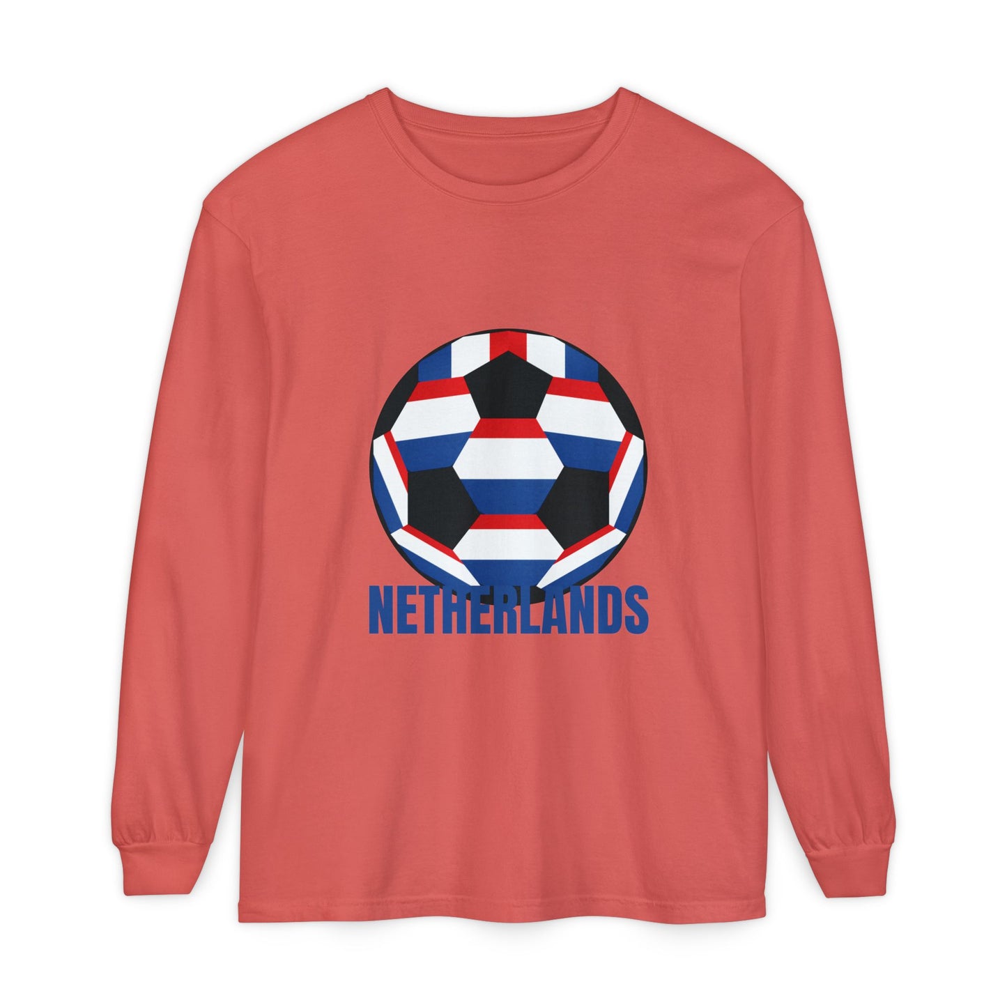 Netherlands Fan Specialty Soccer Ball Long Sleeve Tee