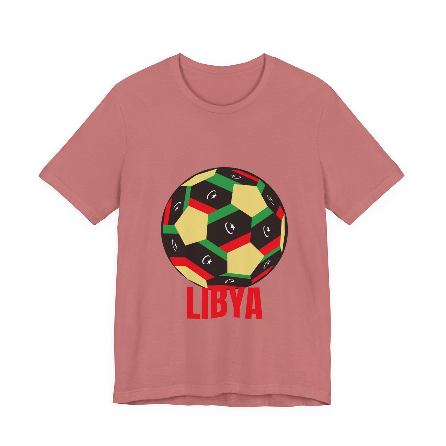 Libya Fan Specialty Soccer Ball Design T Shirt
