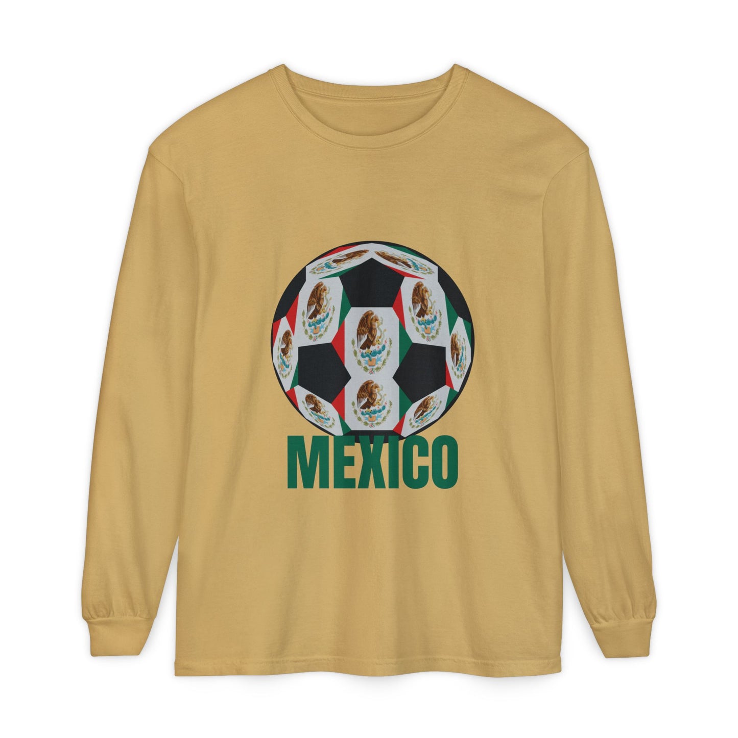 Mexico Fan Specialty Soccer Ball Design Long Sleeve